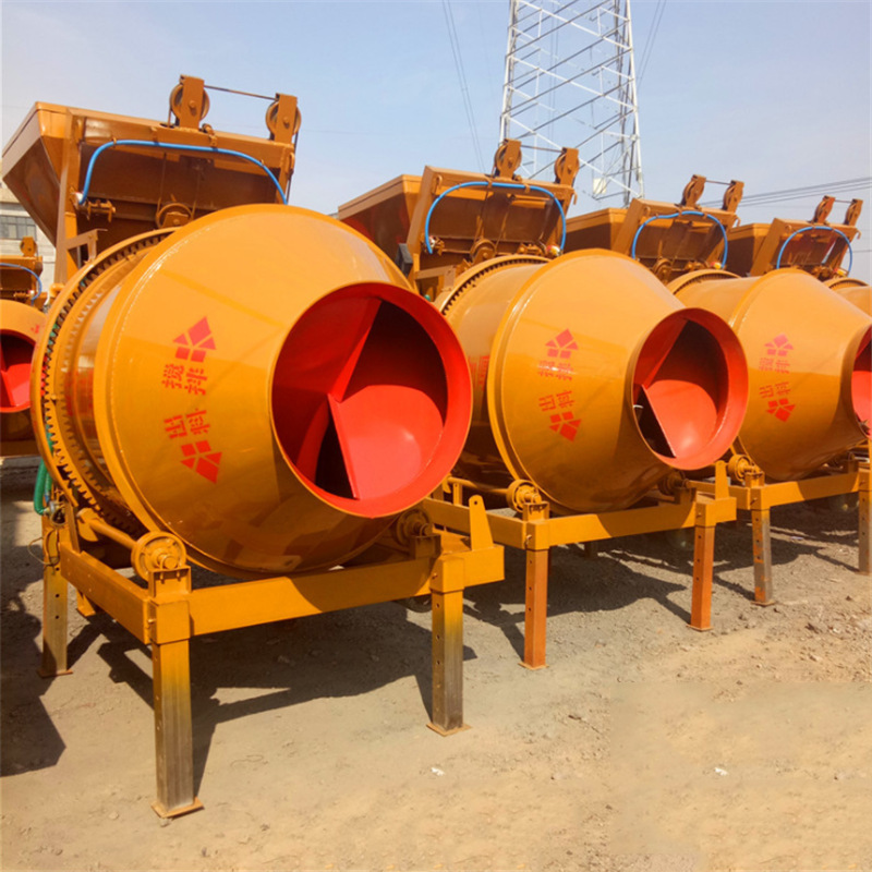 自动上料自落式建筑爬斗混凝土搅拌机滚筒搅拌机jzc350水泥搅拌机