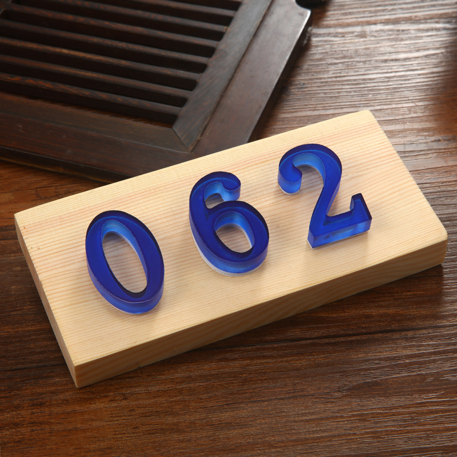 欧式玻璃水晶数字大小英文字母门牌房号牌数字标识门牌号码门