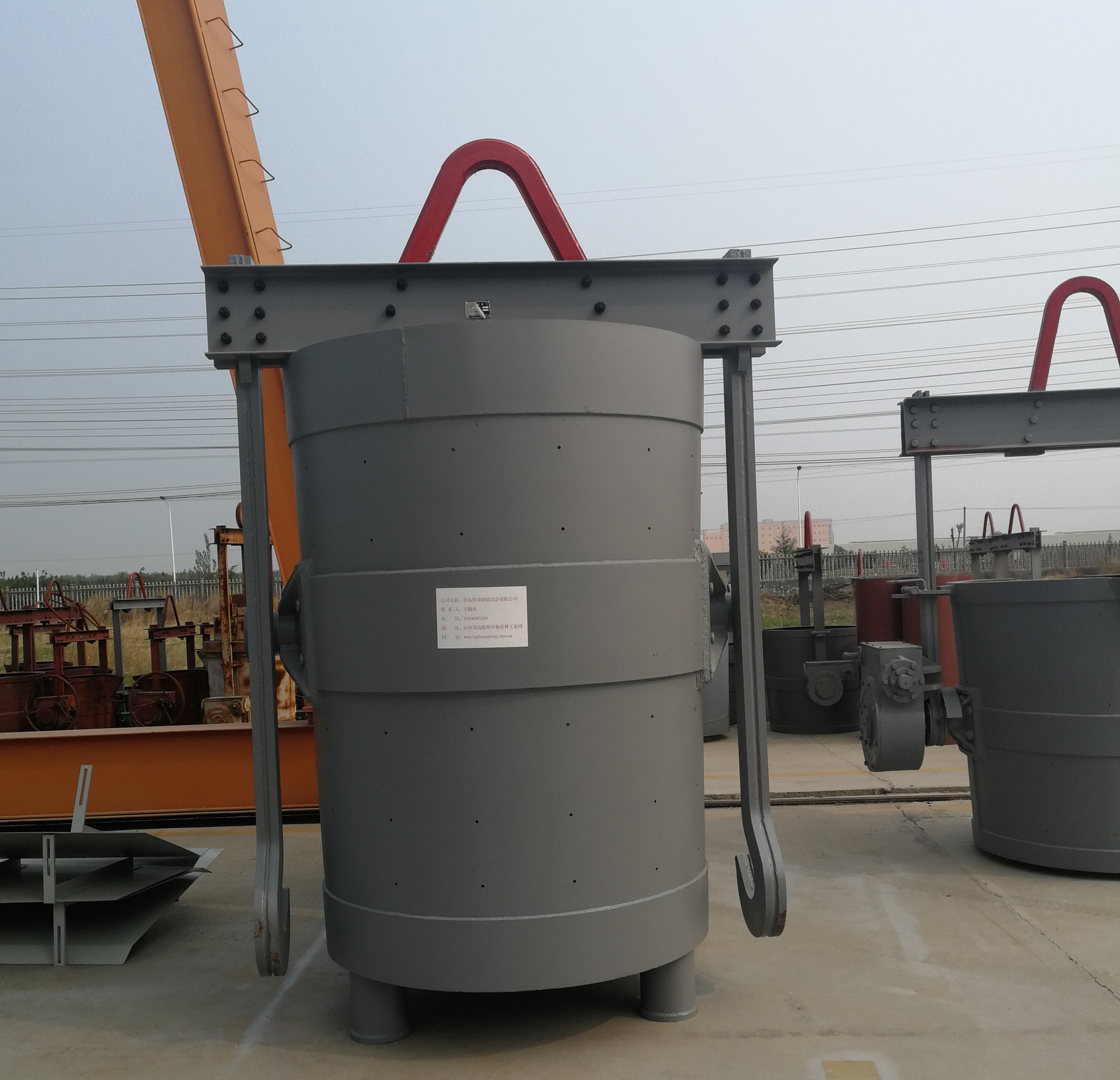 滑动水口式塞杆式带龙门钩底漏钢水包现货出售