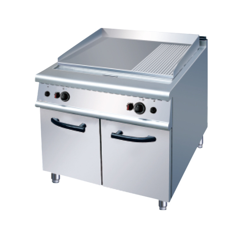 佳斯特落地式扒炉燃气半坑半平扒炉连柜座台式商用手抓饼燃气扒炉