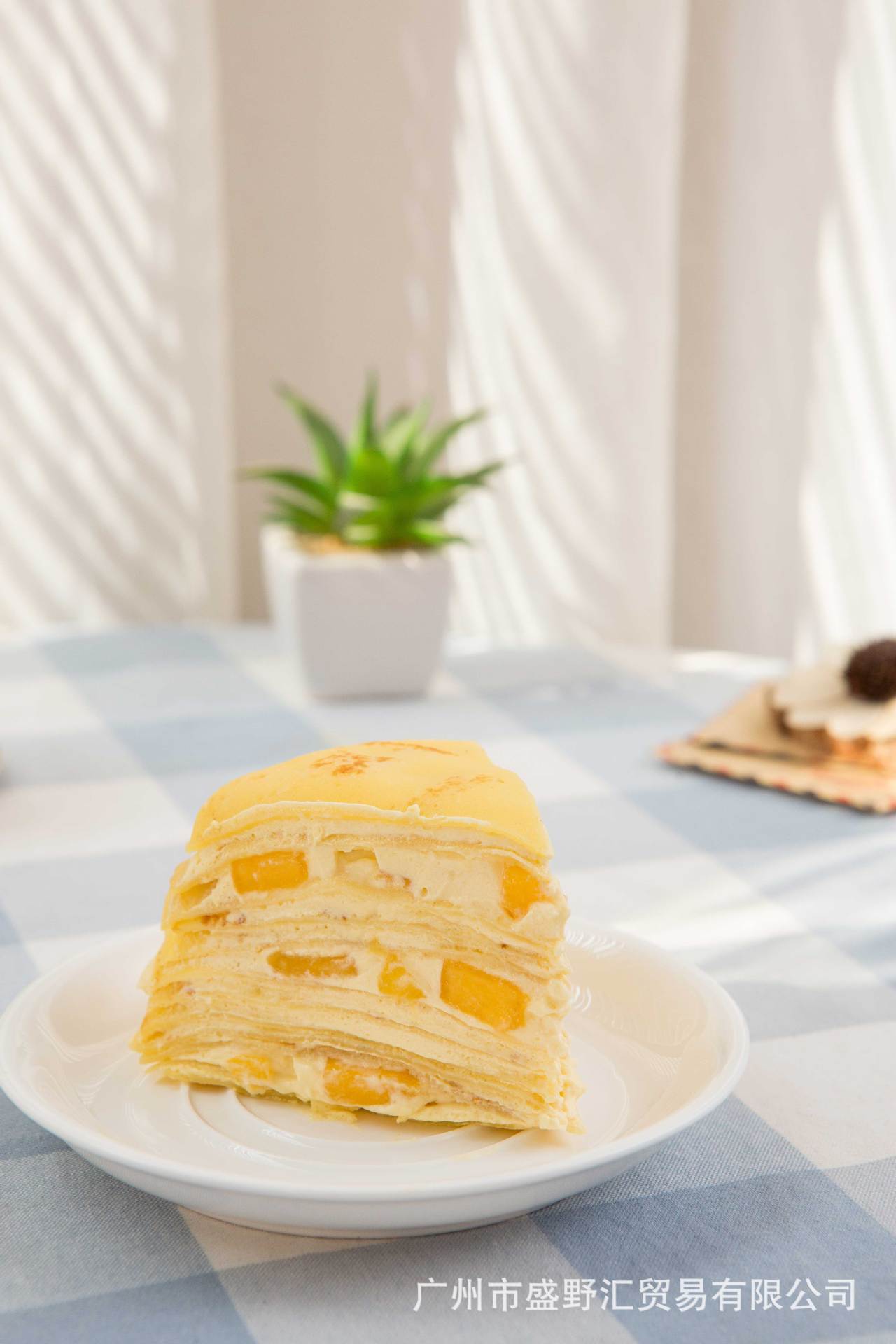 普利欧芒果千层蛋糕8寸1200g动物奶油榴莲芒果生日蛋糕班戟爆浆