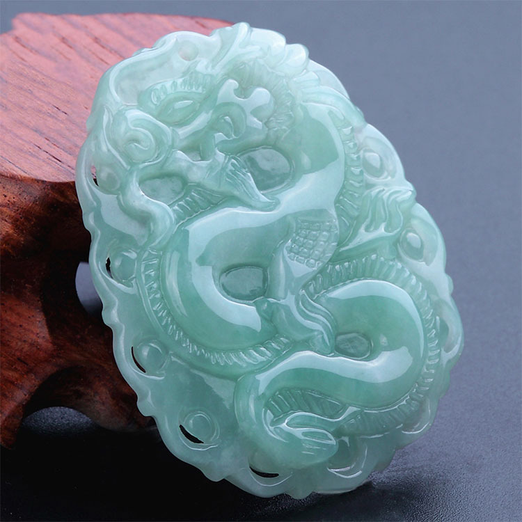 翡翠大号龙牌生肖玉吊坠玉佩挂件龙玉牌工艺品玉器工艺品