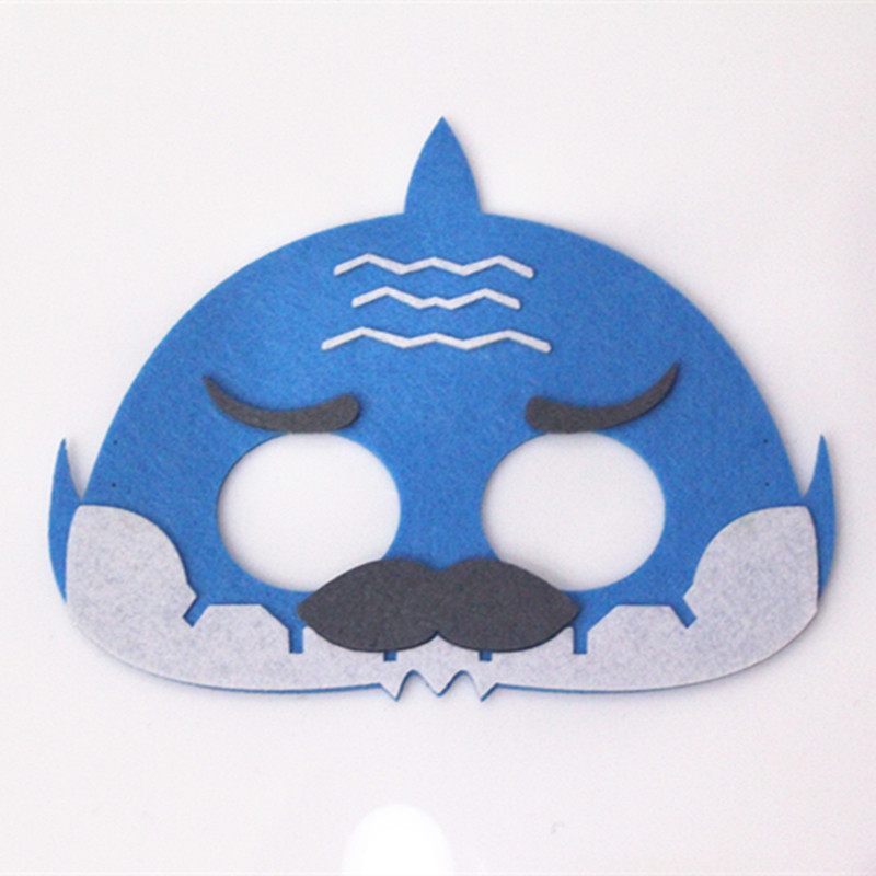 厂家直销新款碰碰狐鲨鱼宝宝毛毡面具眼罩可定制任何款式加logo