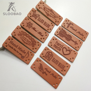 pu皮革皮标 牛仔裤衣服补丁贴装饰贴花 diy手缝修补小标签-阿里巴巴