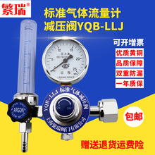 繁瑞标准气体流量计减压阀YQB-LLJ2升4升8升小钢瓶调节器表阀