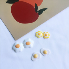 韩版DIY饰品配件 仿真创意荷包蛋 鸡蛋 蛋黄树脂手机配件发饰材料