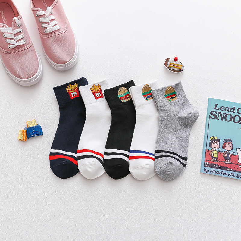 Simpson Socks Men's Middle Tube Socks Female Long Socks Cartoon Anime Fashionable Socks Couple Cotton Socks