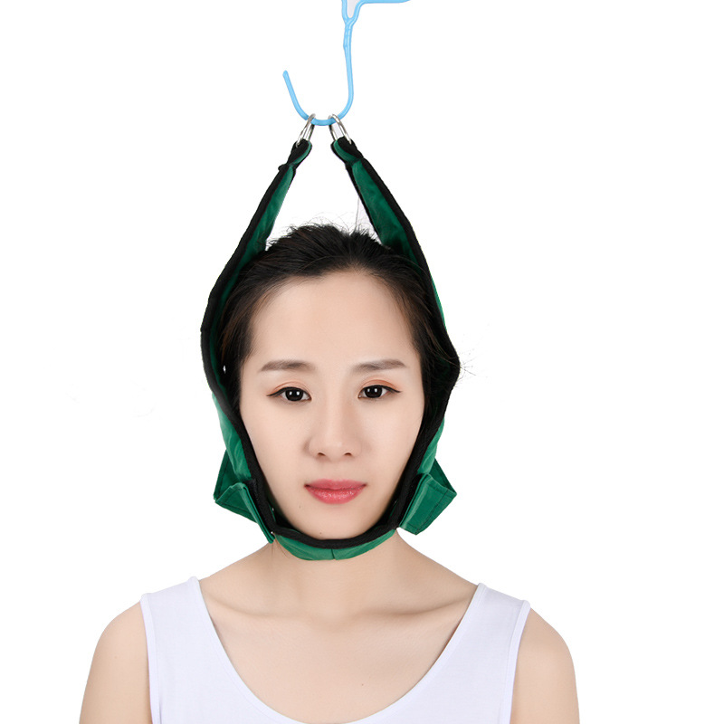 颈椎牵引带吊带家用加强型脖子固定拉伸脖套海绵粘扣吊带牵引头套