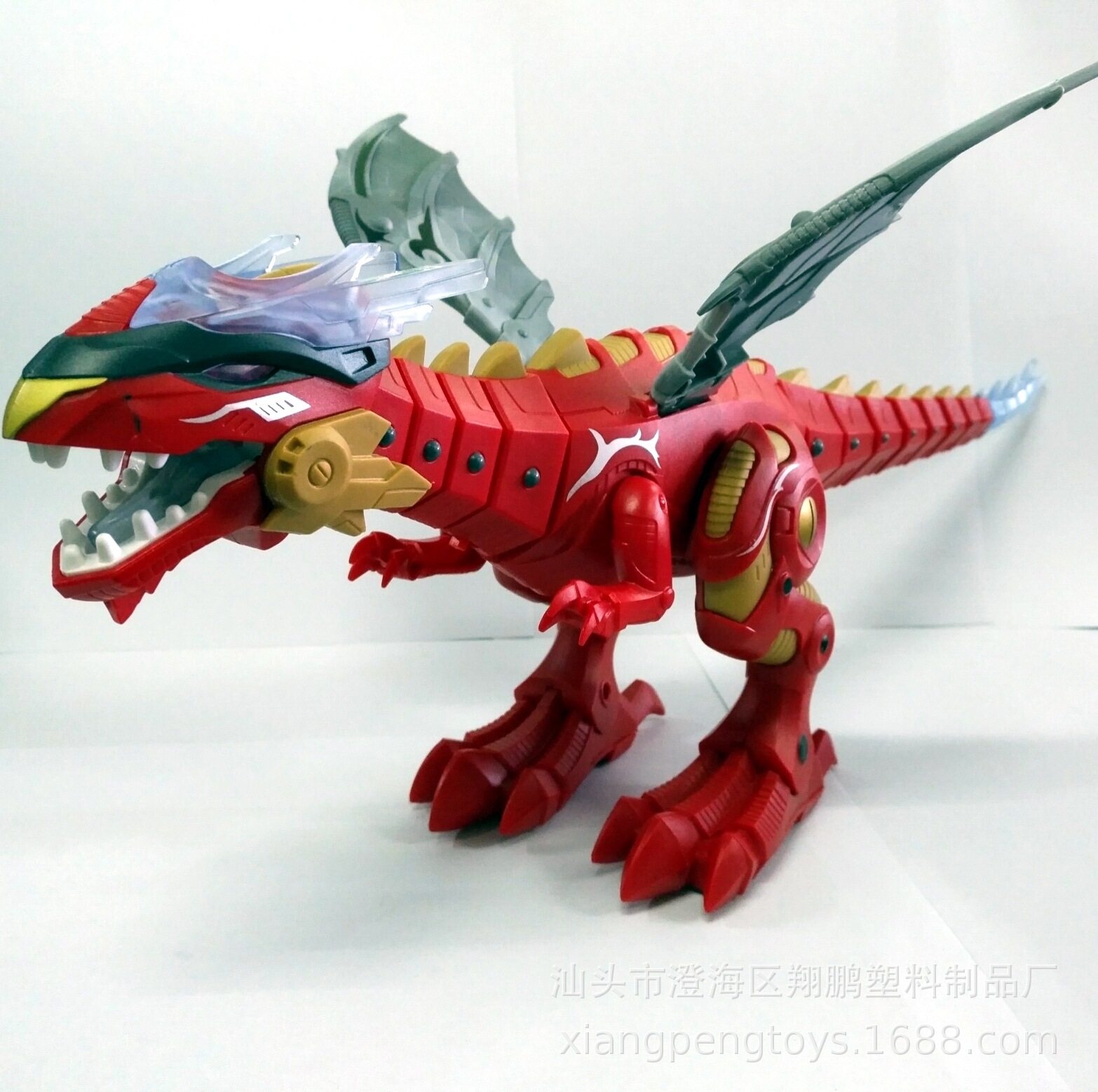 【乐美玩具】电动灯光叫声机械龙机器龙益智科教模型展会玩具批发