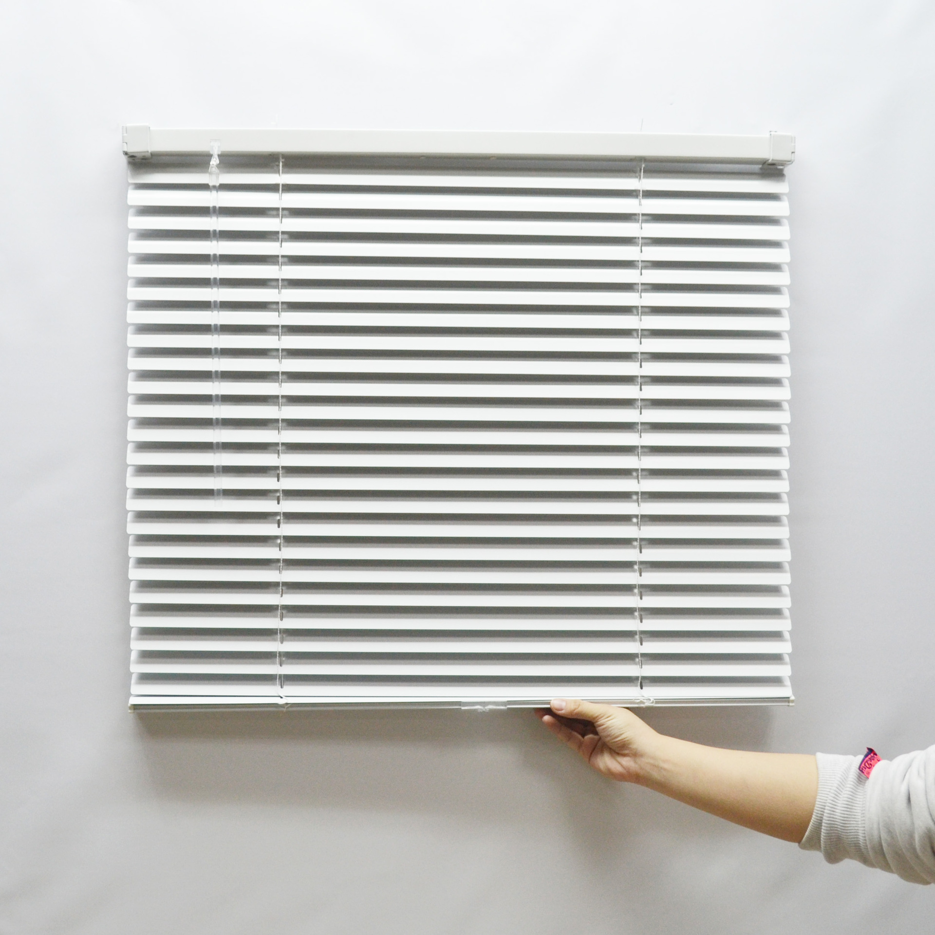 定制无绳推拉式铝合金百叶窗帘 热销欧美1寸办公室书房卧室百叶帘