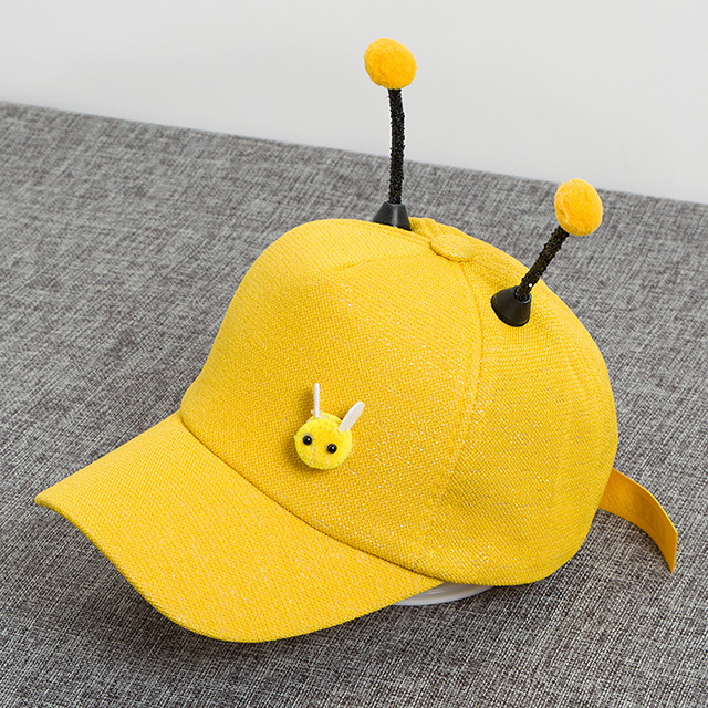 春夏儿童棒球帽小蜜蜂宝宝帽子中大童遮阳帽韩版时尚男女儿童帽子