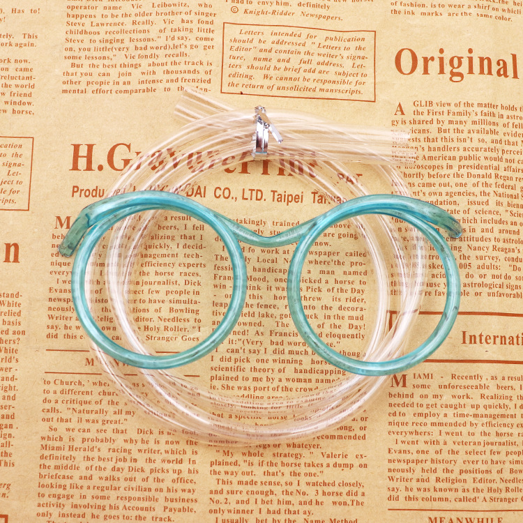 Shaped Straw Disposable Funny Quirky Kid's Eyewear Straw Internet Celebrity Ins Art DIY Eye Straw Wholesale