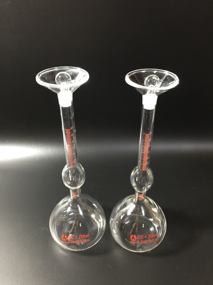 李氏比重瓶250ml 固体比重瓶 李氏玻璃密度瓶 实验室玻璃器皿