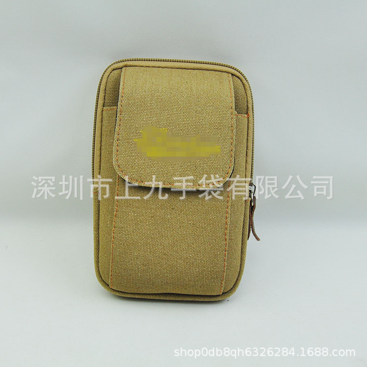 Quality Waterproof Canvas Back Briefcase Men's Arm Bag Waist Hanging Bag Factory Custom Logo