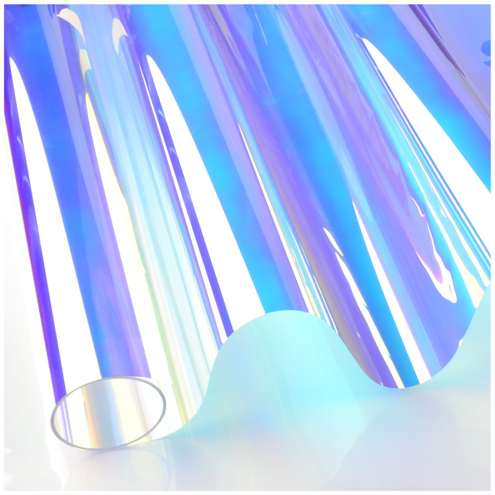 炫彩玻璃贴膜七彩镭射纸滴胶摄影幻彩贴纸背胶透明彩虹膜星空彩色