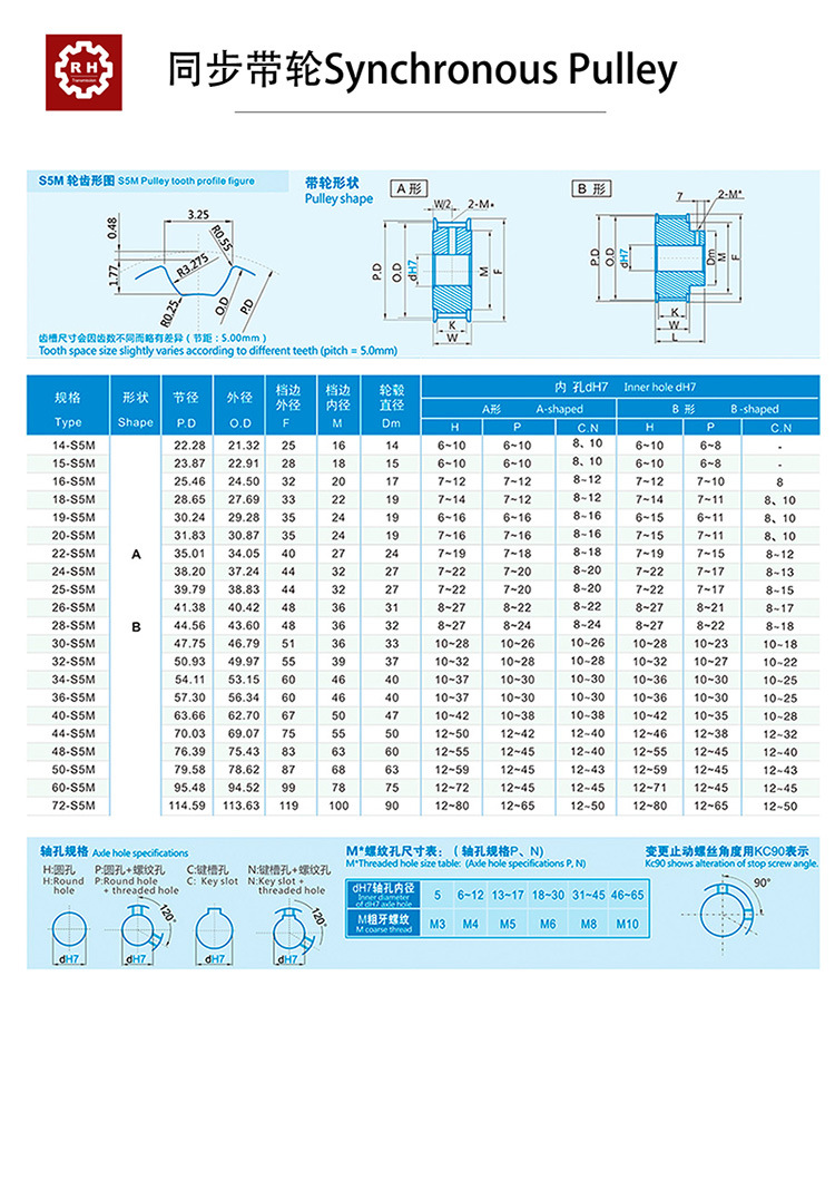 厂家直营包邮s5m型同步带轮 非标同步轮加工定做