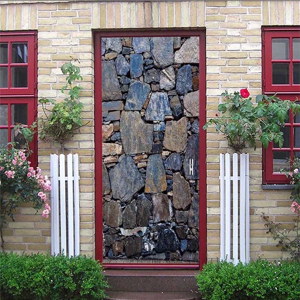 家用瓷砖贴仿真石头墙纸复古石墙个性壁纸酒店餐厅饭店背景墙壁装饰