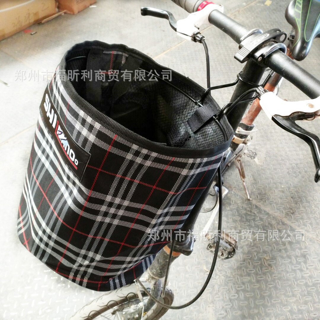 自行车布篓 折叠自行车彩色布筐 自行车车筐 布挂篓 载物袋