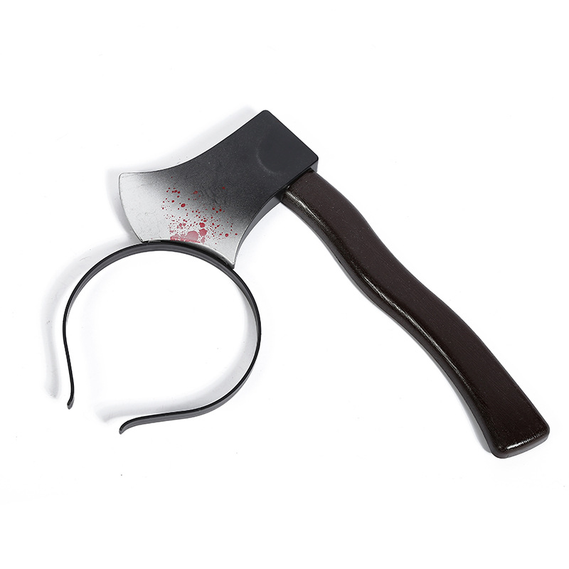 万圣节恶搞整蛊道具舞台演出穿头菜刀整人恐怖流血水果刀厂家批发