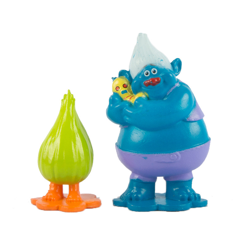12款魔发精灵trolls手办布兰奇魔丑娃扫把头公仔蛋糕装饰摆件玩具