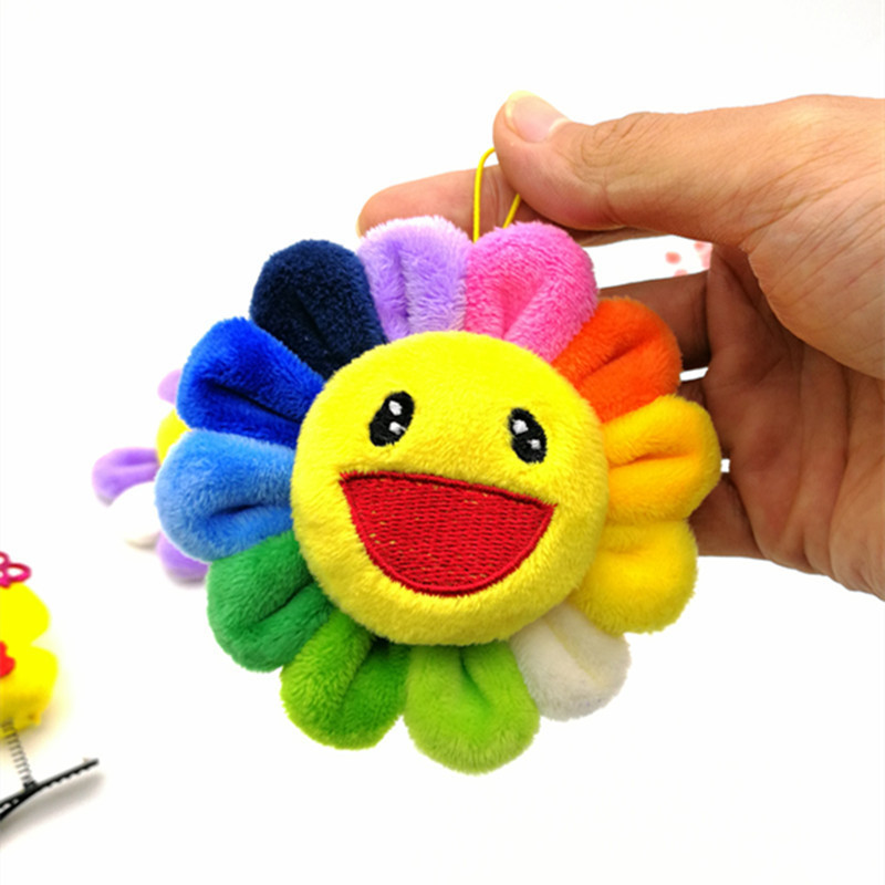 日本村上隆太阳花挂件ins七彩小花胸针华晨宇同款时尚饰品挂饰潮