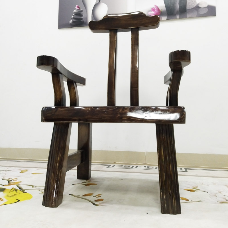 新中式榫卯结构山大王椅办公室霸气老板椅农庄会所个性实木背靠椅