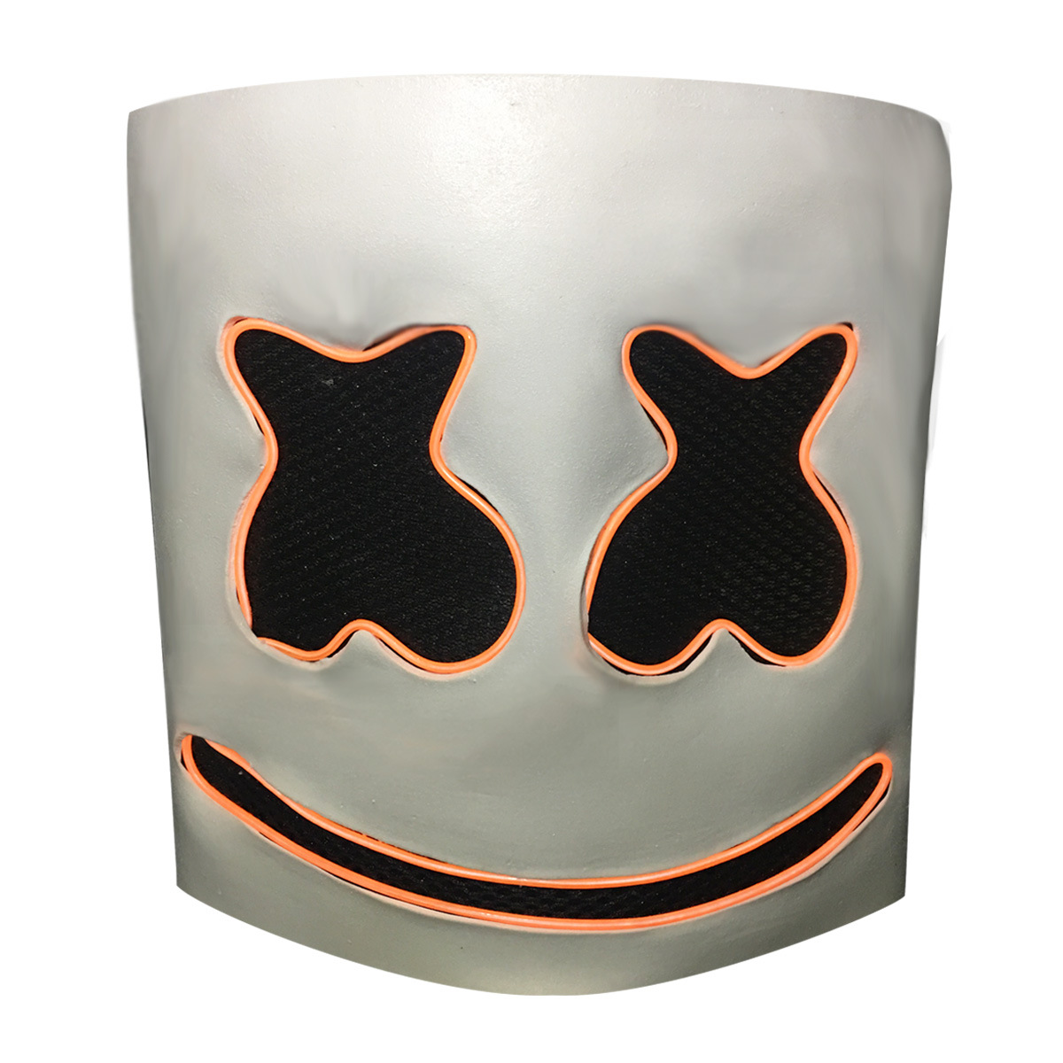 棉花糖cos电音节dj marshmello同款头套 万圣节直播演出面具批发