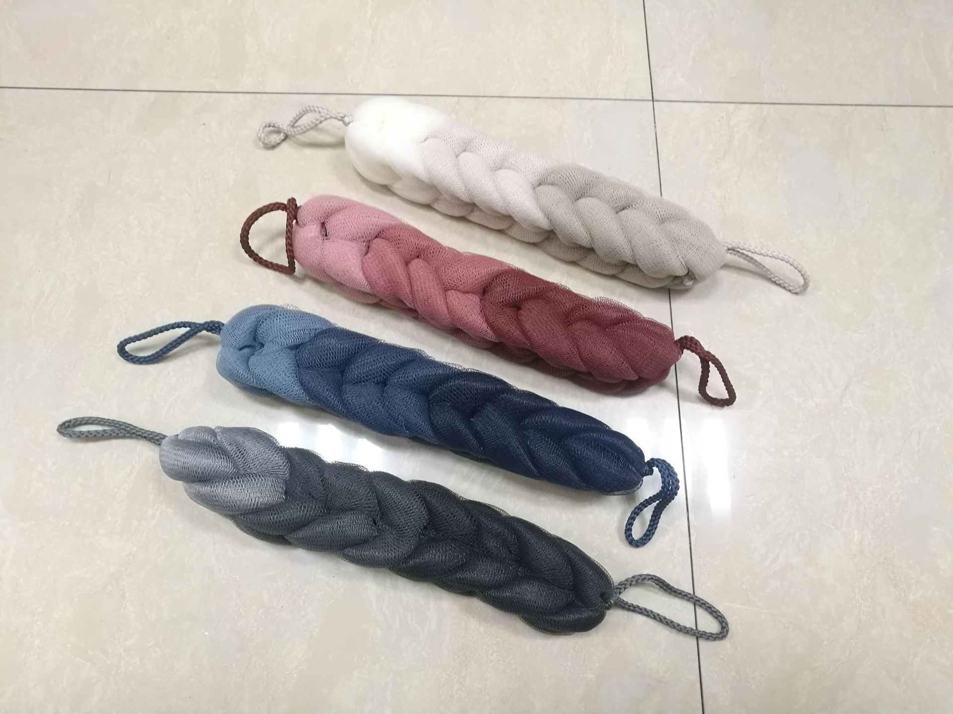 简约系列环保大号渐变色沐浴条搓背条拉背条 大量现货供应