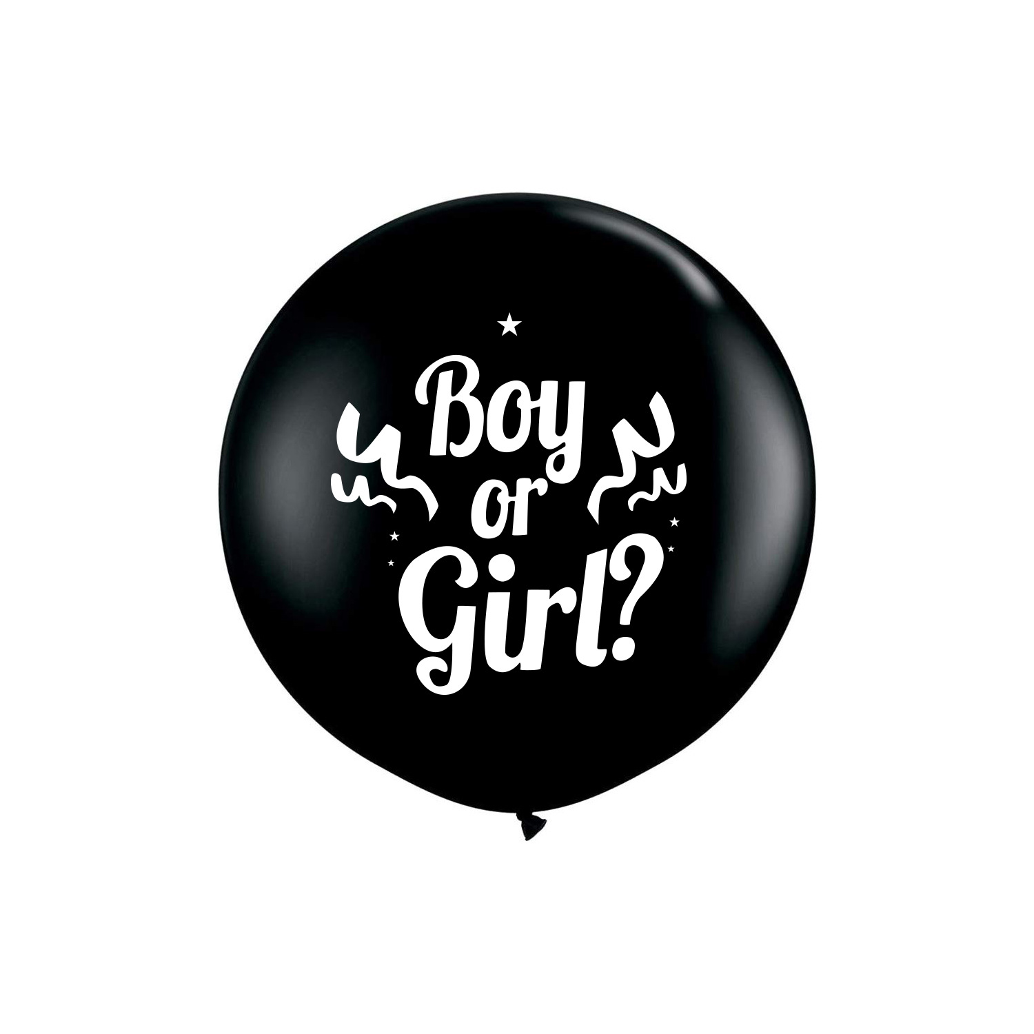 性别揭示派对装饰boy or girl 36英寸黑色乳胶 baby shower大气球