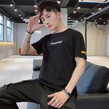 夏季韩版男士短袖T恤男圆领修身t恤衣服男装打底衫潮流厂家直销