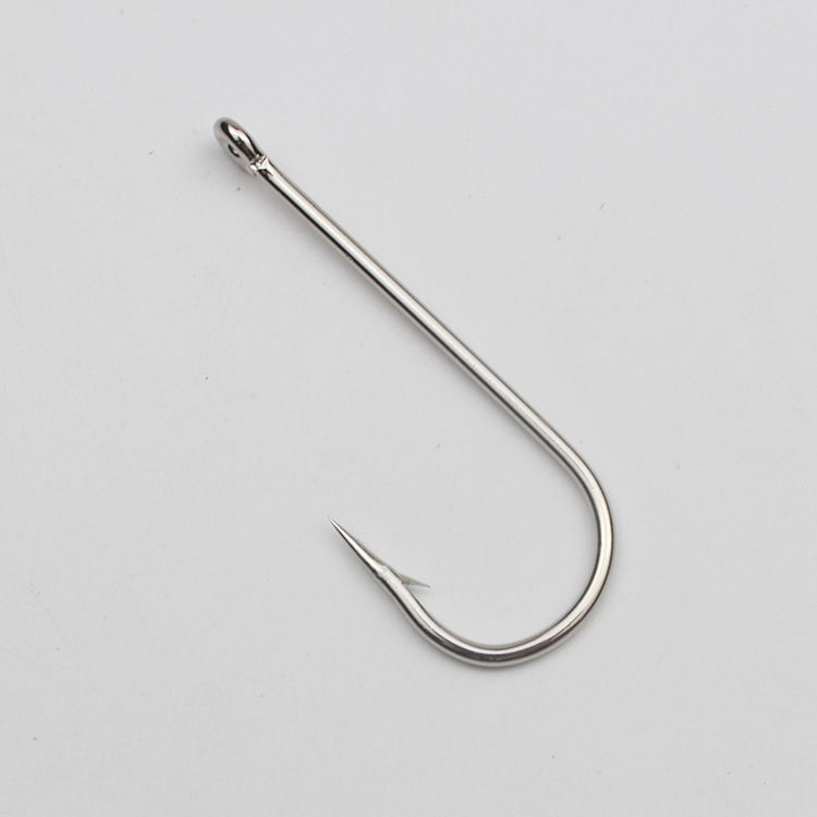 长柄海钓钩散装倒刺带圈海钓钩管付蚯蚓虫饵钩黑鱼鲳鱼黑鲷飞蝇钩