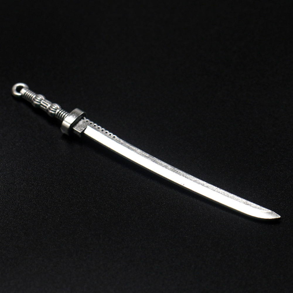 外贸热销合金长刀挂件军刀吊坠106mm diy饰品配件手工材料批发