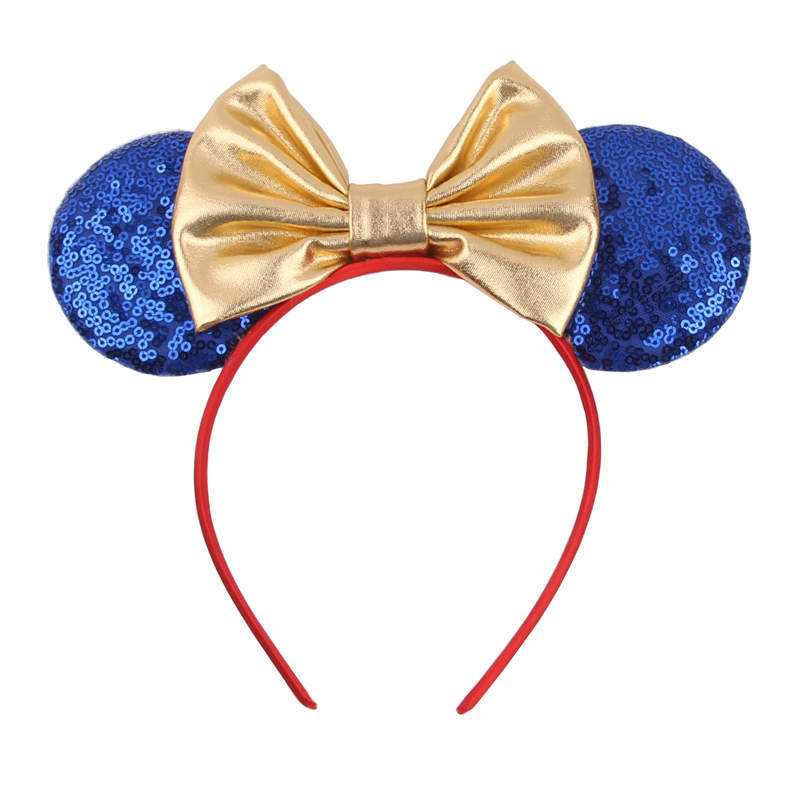 速卖通新款欧美发饰 5英寸蝴蝶结米奇发箍米老鼠亮片头箍发饰现货