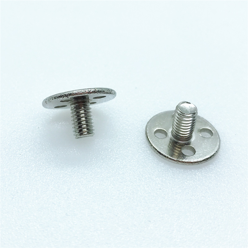 厂家直销 平头带孔吸盘螺钉注塑预埋冲孔非标台阶异形螺丝钉m5m6