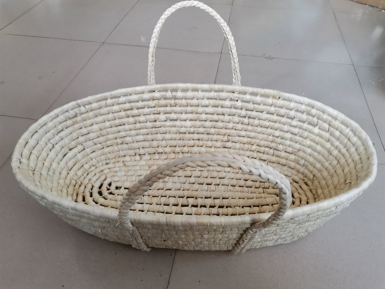 草编婴儿篮提篮手工编织篮车载篮玉米皮提篮摩西篮