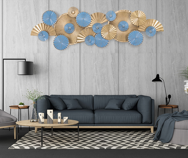 欧式铁艺壁饰轻奢金属创意壁挂客厅现代立体墙饰墙面装饰品挂件