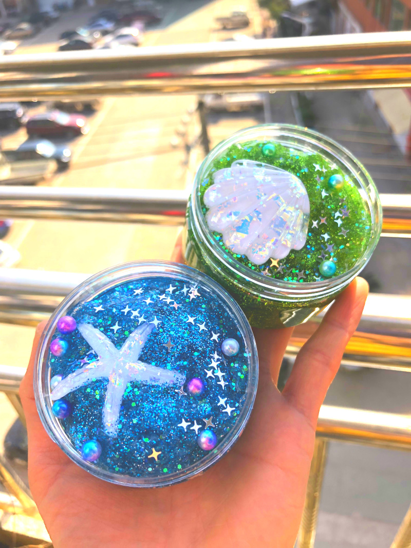 海洋史莱姆slime水晶泥梦幻海洋海星泥戳戳鼻涕泥棉花泥戳戳泥