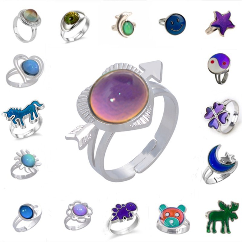 [Color Changing Ring Mixed Batch Supported] Xingyue Temperature Change Ring Student Children Gift Supply