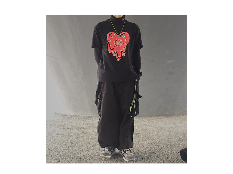 潮牌男女个性嘻哈溶解爱心项链陈冠希clot eu edc钛钢吊坠配饰品