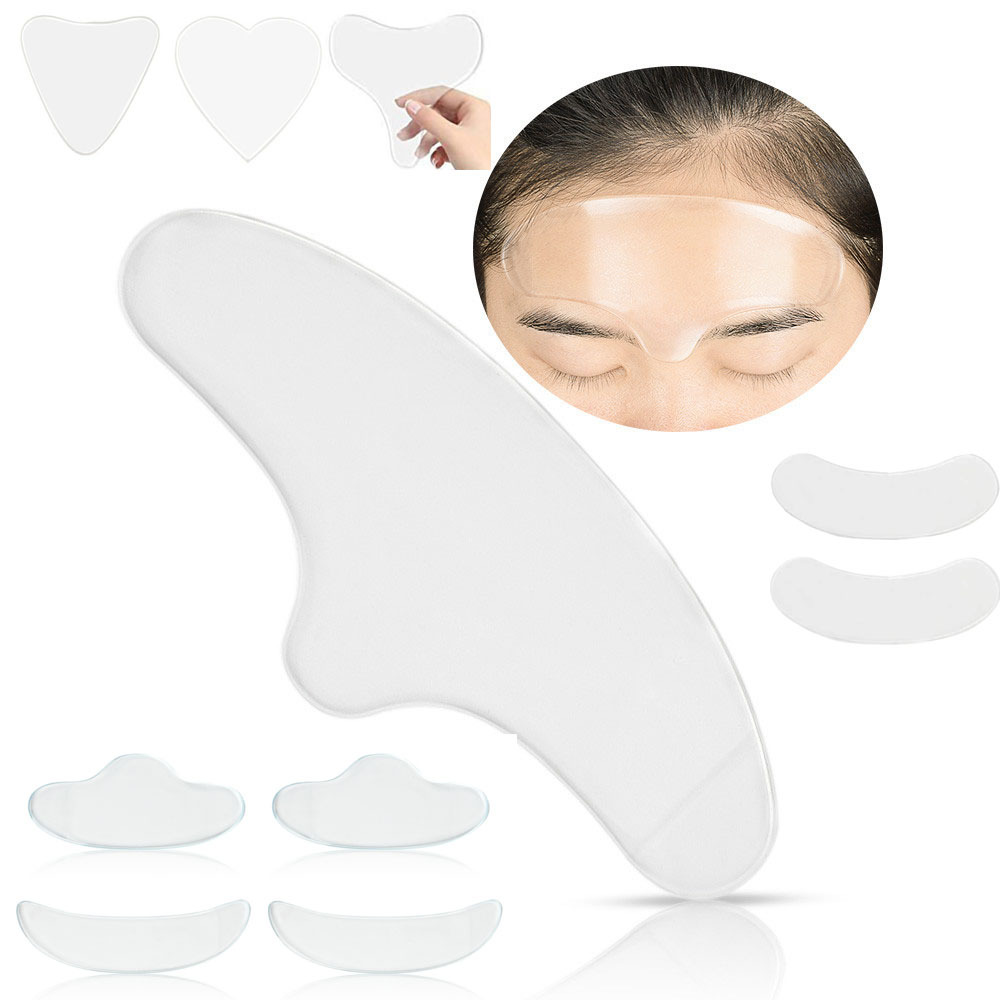 透明硅胶自粘去皱贴额头贴脖子贴三角心形t形胸贴眼贴脸贴美容贴