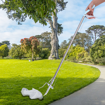 厂家直销环卫垃圾夹 不锈钢长杆拾物夹 捡垃圾拾物器清洁用品批发