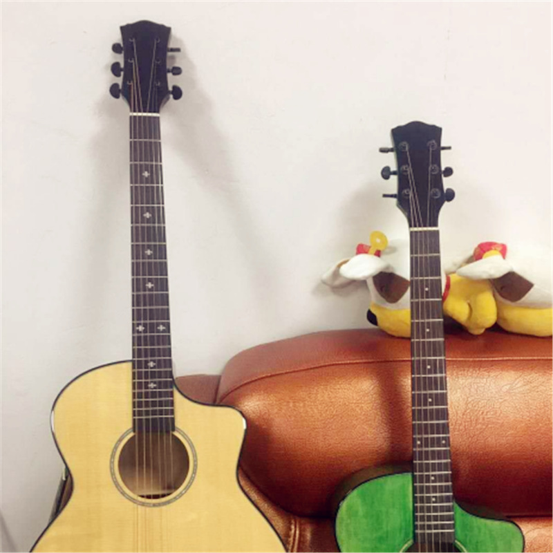 无标新款41寸jf桶形单板吉他 手工擦色面单吉它jita 可代工贴牌