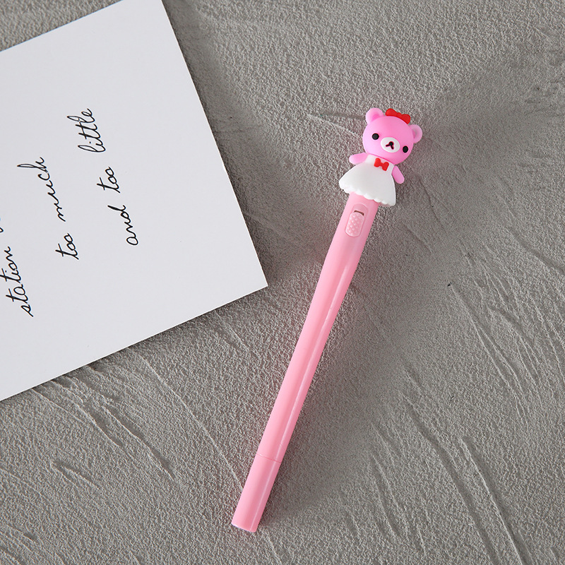 Creative Light-Emitting Gel Pen Cartoon Unicorn Signature Pen Cute Personality Student Small Prize Gift Stationery