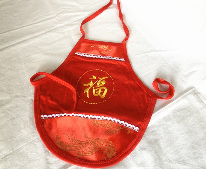 陕北民间工艺品纯手工儿童肚兜围兜十二生肖属相0-3岁满月礼物