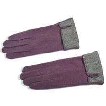 秋冬季羊毛的手套女士分指手套可触屏休闲骑车保暖修手女式欧版薄