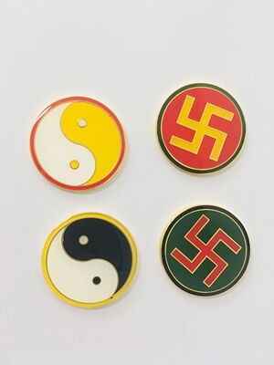 现货现模大小尺寸万字符标牌定制万字符logo章