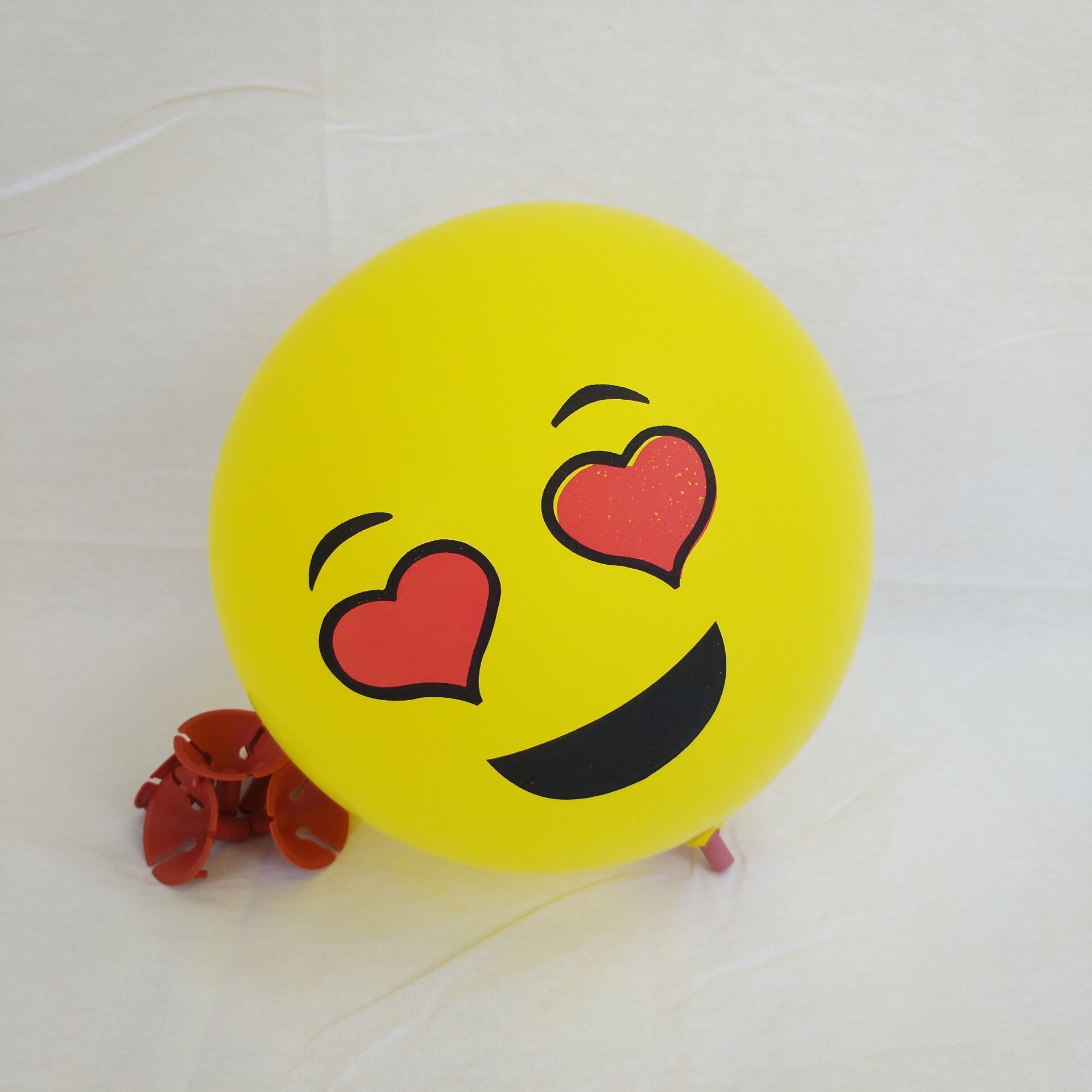 厂家定制批发黄色表情笑脸场景布置印字气球可来图定制内容