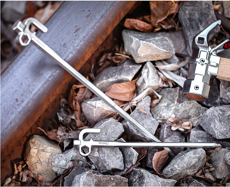 qvien户外帐篷天幕配件加粗不锈钢地钉高强度固定露营沙滩雪地钉