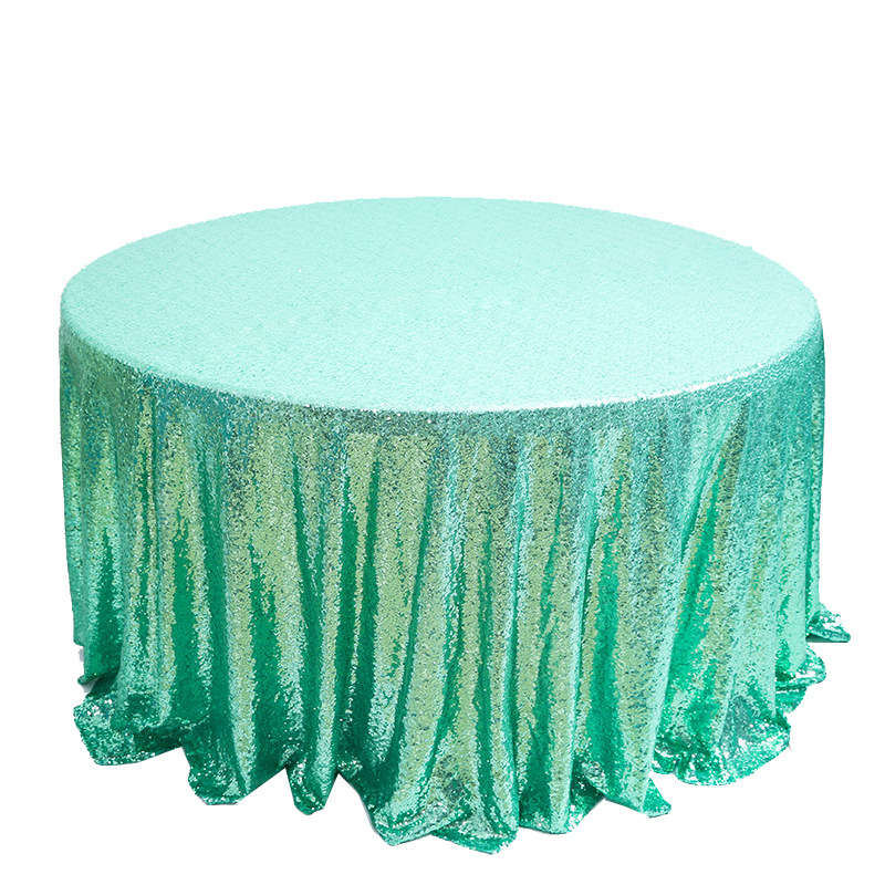 New Fashionable Sequins Nordic Tablecloth Wedding Banquet Supplies Tablecloth Disposable round Tablecloth Hotel Table Mask Manufacturer