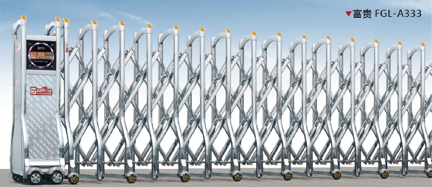 重庆电动伸缩门批发 厂房小区学校大门 不锈钢系列 04